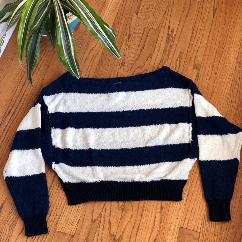 NWOT Free People Striped Sweater - Picture 3 of 4